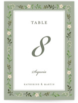 Greenery crest Table Numbers