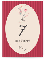 Velvet Cherry Table Numbers
