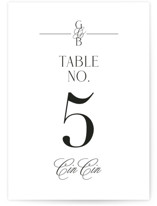 Table Numbers