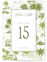 West Coast Toile Table Numbers