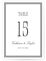 Formal Minimalist Table Numbers