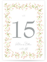 Rosebud Table Numbers