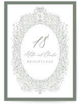 Ornate sketched frame Table Numbers