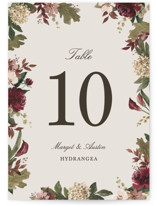 Verdant Table Numbers