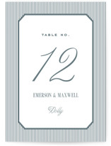 Modern Stripes Table Numbers