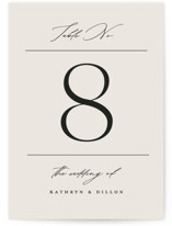Modern Monogram Table Numbers