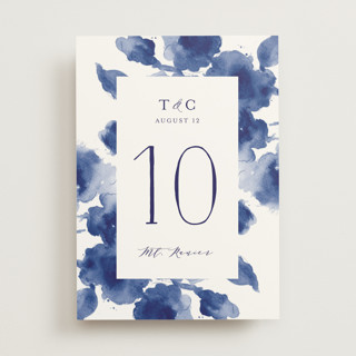 Cornflower Wedding Table Numbers