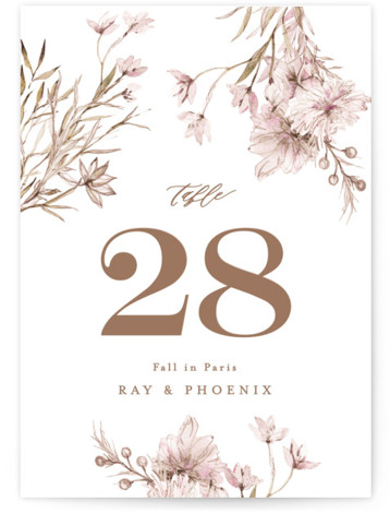 ring box Table Numbers