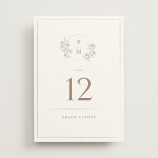 Monogrammed Table Numbers