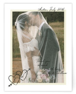 Vintage Lovers Wedding Thank You Cards