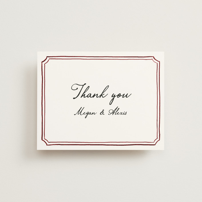 "Handwritten" - Customizable Wedding Thank You Cards in Blue by Cass Loh.