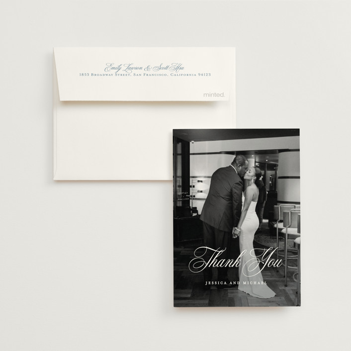 Empire Wedding Thank You Cards by Jennifer Postorino | Minted