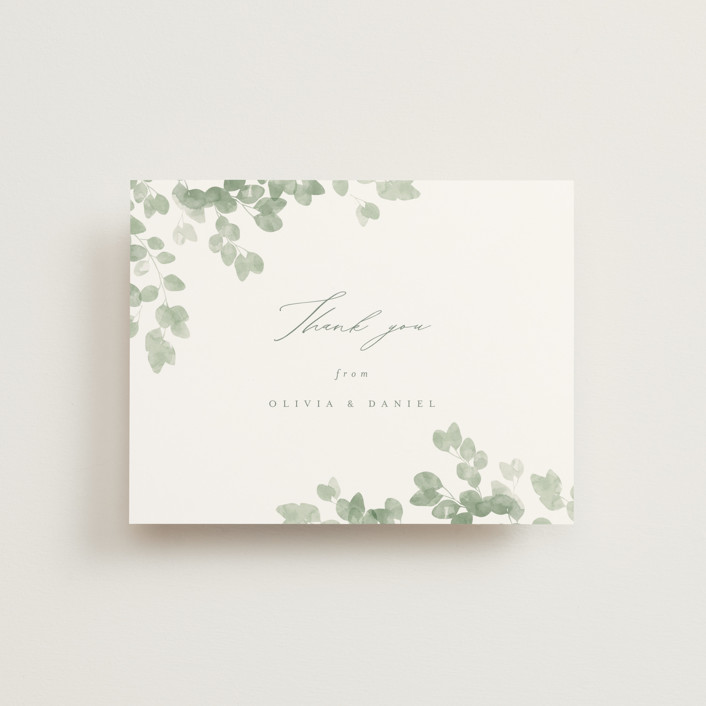 Vining Wedding Thank You Cards by Kristie Kern Minted