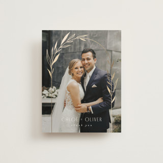 Botanical Arches Foil-Pressed Wedding Thank You Cards