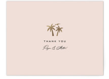 tropical getaway Foil-Pressed Wedding Thank You Cards
