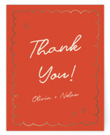 Foil-Pressed Flat Wedding Thank You Cards