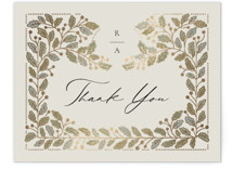 Foil-Pressed Flat Wedding Thank You Cards