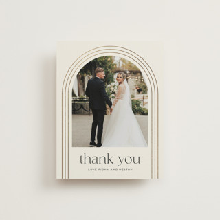 Curves Foil-Pressed Wedding Thank You Cards