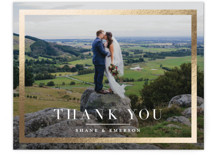 Bold Classic Foil-Pressed Wedding Thank You Cards