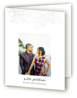 Gilded Wildflowers Gloss-Press® Wedding Thank You Cards