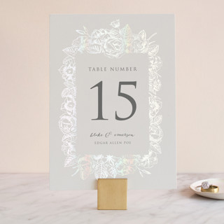 Gilded Wildflowers Gloss-Press® Table Numbers
