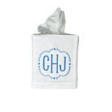 Custom  Embroidered Monogram Tissue Box Cover Tissue Box Cover