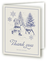 Classic Toile Christmas Thank You Cards
