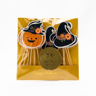 Halloween Cupcake Toppers - Pack of 16 Party Cake Toppers