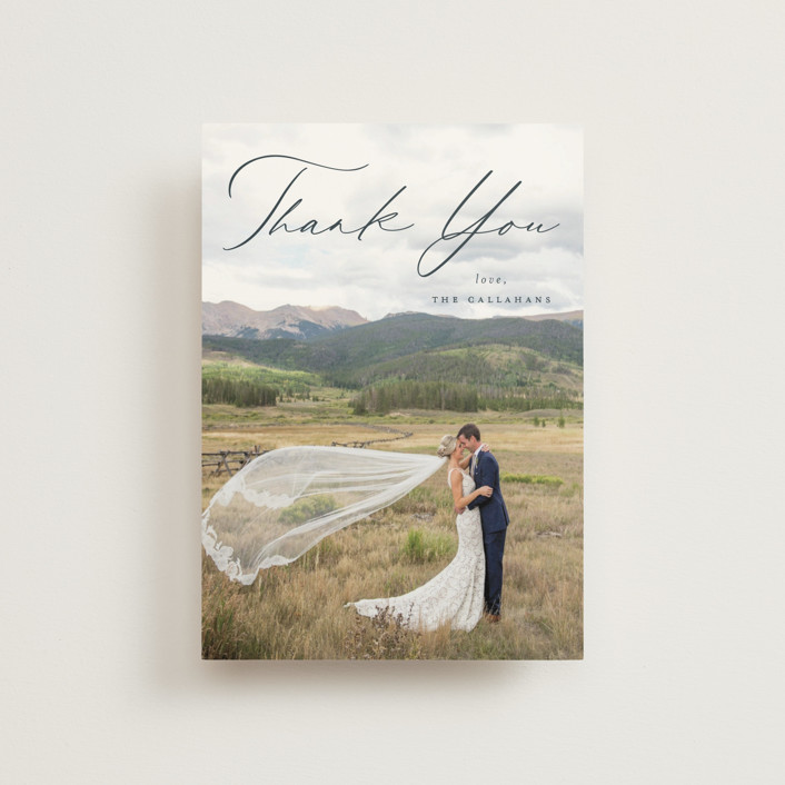 Modern Vintage Wedding Thank You Postcards by Emily Betts | Minted