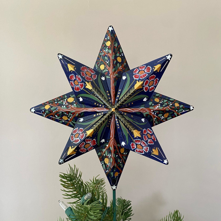 Navy Woodland Tree Topper Tree Toppers by Emily Morris | Minted