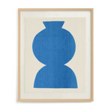 Ceramic Vase Still Life Block Print Textile Art