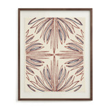 Modern Botanical Block Print Textile Art