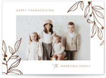 Harvest Berries Foil-Pressed Thanksgiving Cards