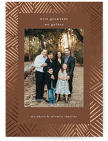 with gratitude Foil-Pressed Thanksgiving Cards