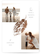 Falling Foil-Pressed Thanksgiving Cards