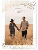 autumn branches Foil-Pressed Thanksgiving Cards
