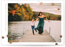 Autumnal Leaves Foil-Pressed Thanksgiving Cards