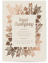 Autumn Glow Foil-Pressed Thanksgiving Cards