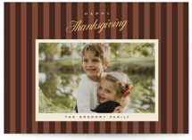 Autumn Stripes Thanksgiving Cards