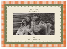 gingham layers Thanksgiving Cards