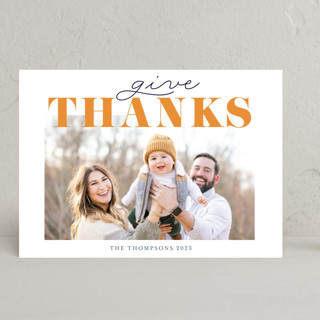 Give Thanks Family Thanksgiving Cards