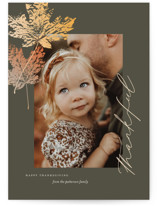Falling Leaves Thanksgiving Cards
