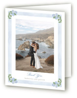 Pillowy border Folded Wedding Thank You Cards