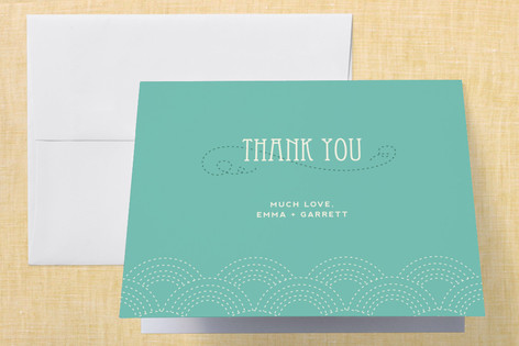 Love nouveau Folded Wedding Thank You Cards