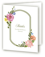Garland Monogram Folded Wedding Thank You Cards