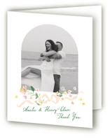 spring draped garland Folded Wedding Thank You Cards