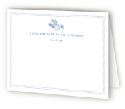 Amalfi Blue Folded Wedding Thank You Cards