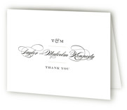 Charming Go Lightly Folded Wedding Thank You Cards