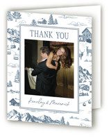 Aspen Toile Folded Wedding Thank You Cards