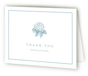Hydrangea bloom Folded Wedding Thank You Cards